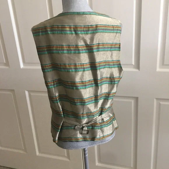 Vintage Neiman Marcus x Randolph Duke Metallic Striped Vest | Size M - Picture 4 of 5